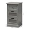 Baxton Studio Sheldon Modern and Contemporary Vintage Grey Finished Wood and Synthetic Rattan 3-Drawer Nightstand 190-11951-ZORO - alternate 5